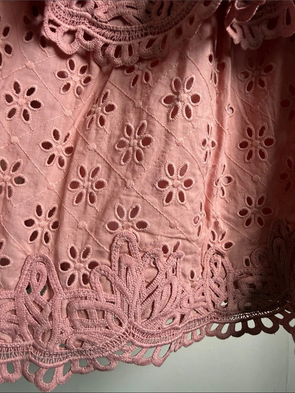 NBD Eyelet Lace Mini Dress in Pink Size Small Like New - Picture 8 of 11